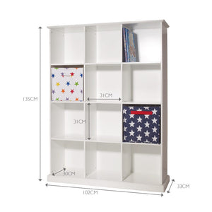 Abbeville Twelve Cube Storage & Shelving Unit in White	