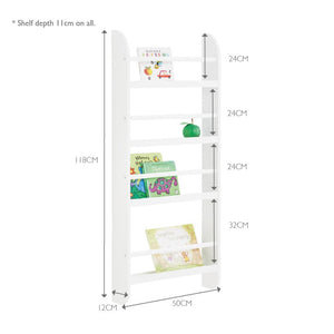 Greenaway Narrow Bookcase, White