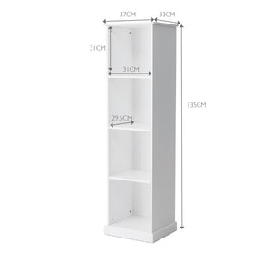 Abbeville Four Cube Storage, White