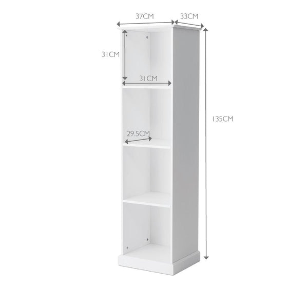 Abbeville Four Cube Storage, White