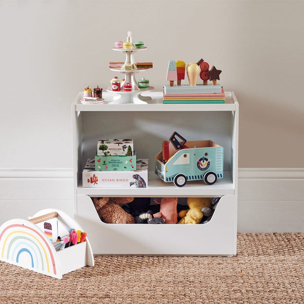 Rackham Storage Set 4, Toy Box Storage Unit with Bookshelf	
