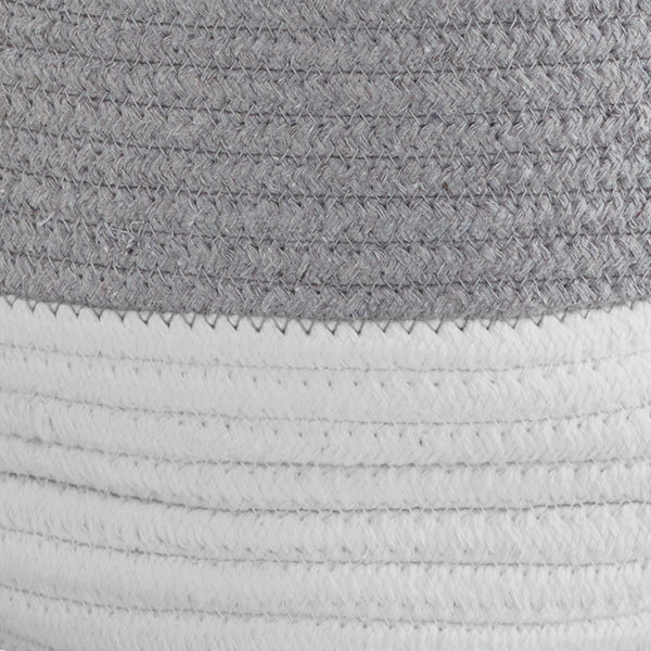 Rope Storage Basket, Ivory & Grey