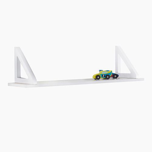 This Way That Way Floating Wooden Shelf, White	