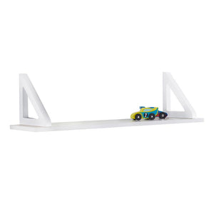 This Way That Way Floating Wooden Shelf, White
