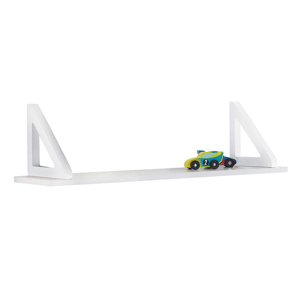 This Way That Way Floating Wooden Shelf, White