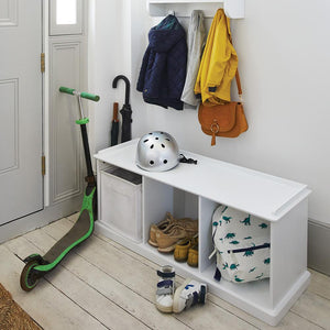 Abbeville Storage Bench, White	
