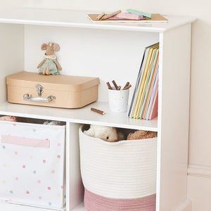 Abbeville Small Wooden Shelf & Storage in White	