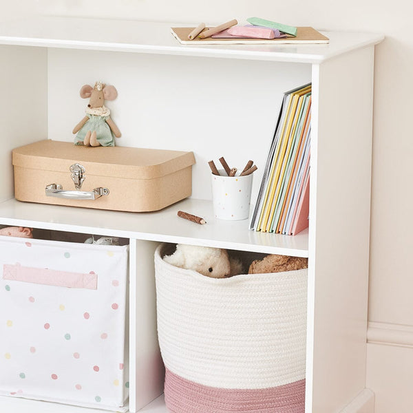 Abbeville Small Wooden Shelf & Storage in White	
