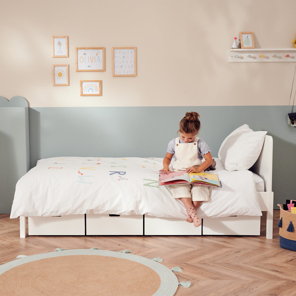 Star Bright Single Bed, Bright White	