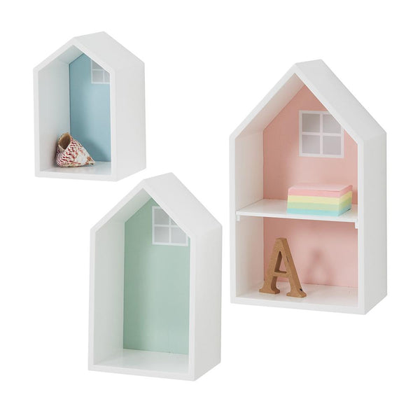 Townhouse Wall Shelves, Pastels