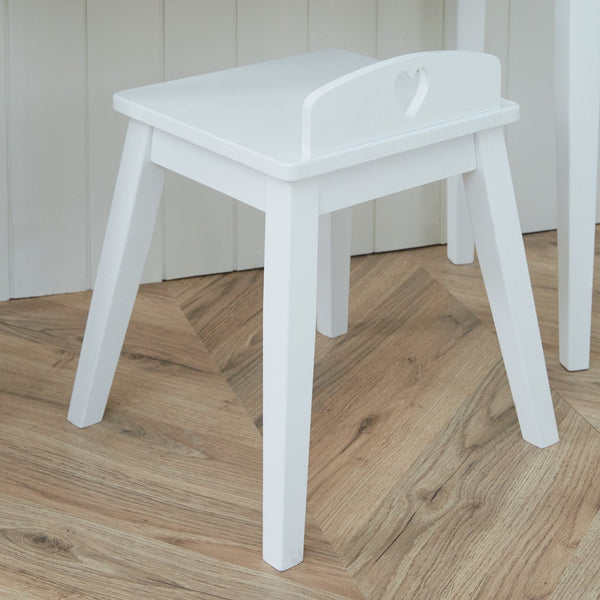 Sweetheart Dressing Table & Stool Set, Aqua Polka Dot
