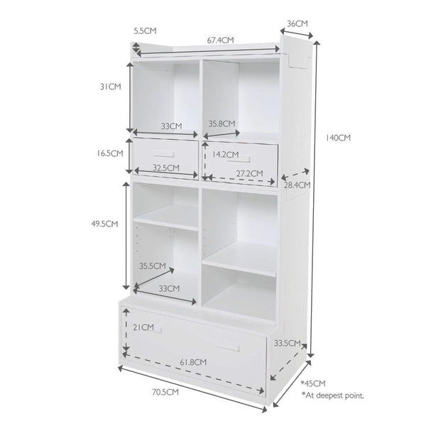 alba toy storage set 5 measurements