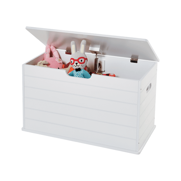 Small Wooden Toy Box, White	
