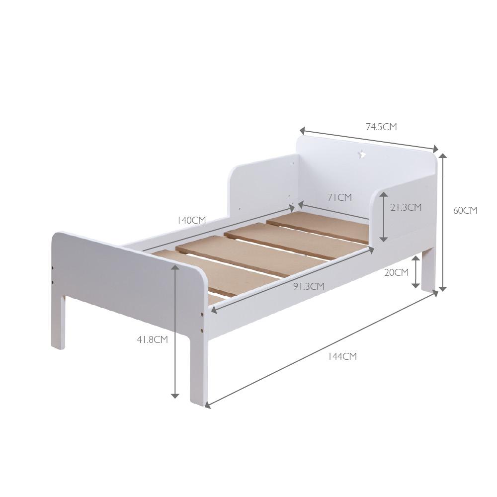 Star Bright White Toddler Bed