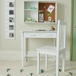 Apollo Desk with Drawers, White	