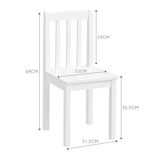Junior Whittington Wooden Desk Chair, White