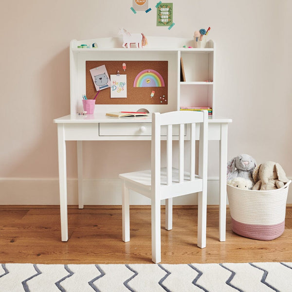Junior Whittington Wooden Desk Chair, White	