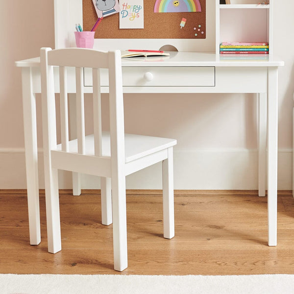 Junior Whittington Wooden Desk Chair, White	