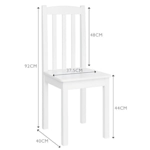 Wooden Nelson Desk Chair, White	