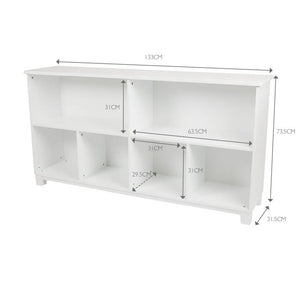 Blake Long Storage Shelf Unit, White