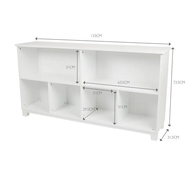 Blake Long Storage Shelf Unit, White