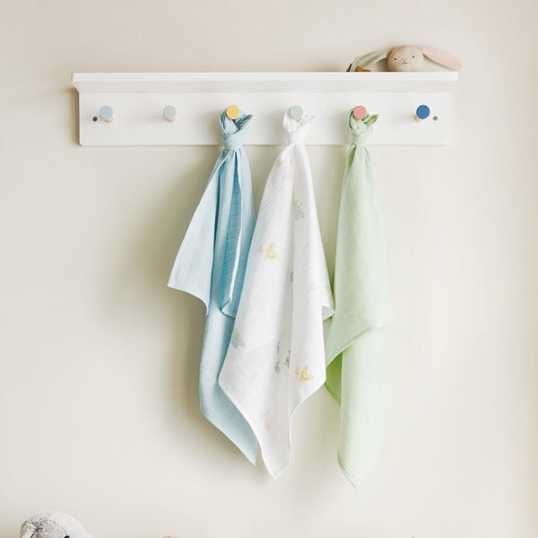 Wooden Peg Rail & Shelf, Colour Pop