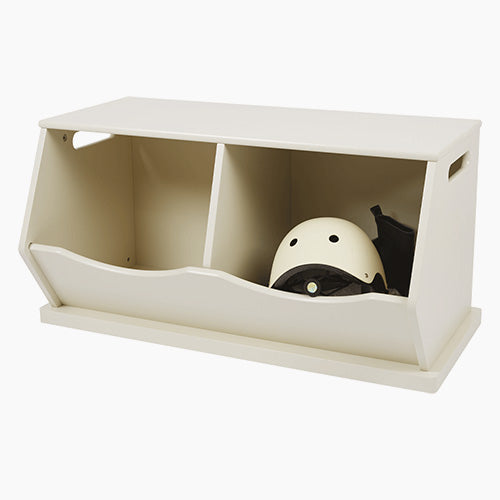 Double Stacking Wooden Toy Storage Trunk, Oatmeal	