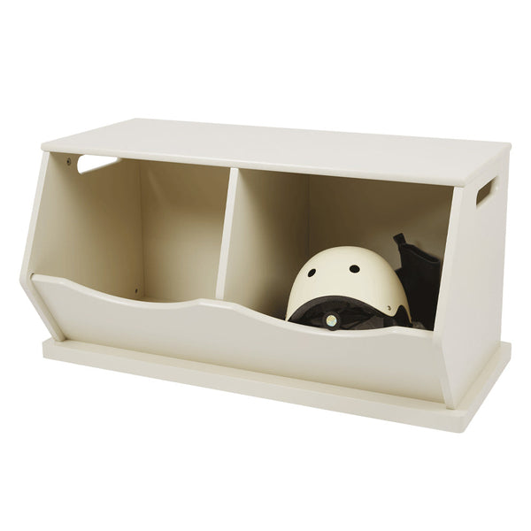Double Stacking Wooden Toy Storage Trunk, Oatmeal	