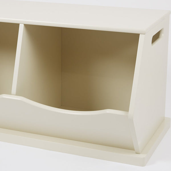 Double Stacking Wooden Toy Storage Trunk, Oatmeal	