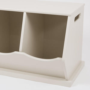 Triple Stacking Wooden Toy Storage Trunk, Oatmeal