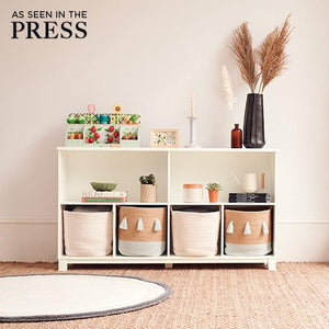 Blake Long Storage Shelf Unit, Oatmeal	