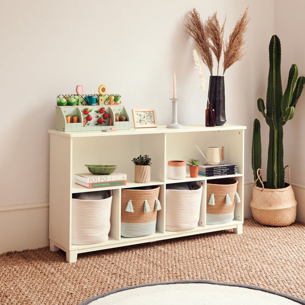 Blake Long Storage Shelf Unit, Oatmeal	