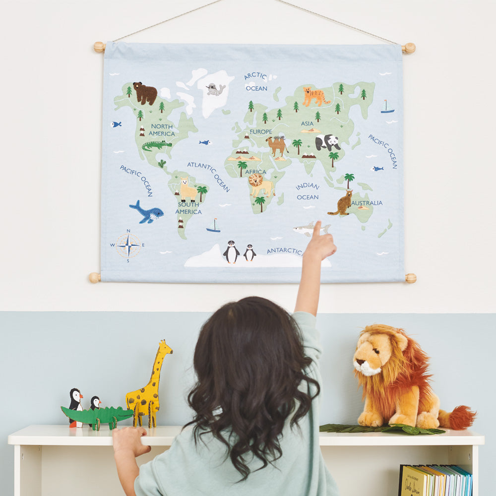 Kids' World Map Wall Hanging Wall Art