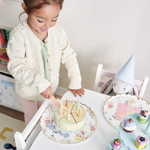 Wooden Rainbow Birthday Cake