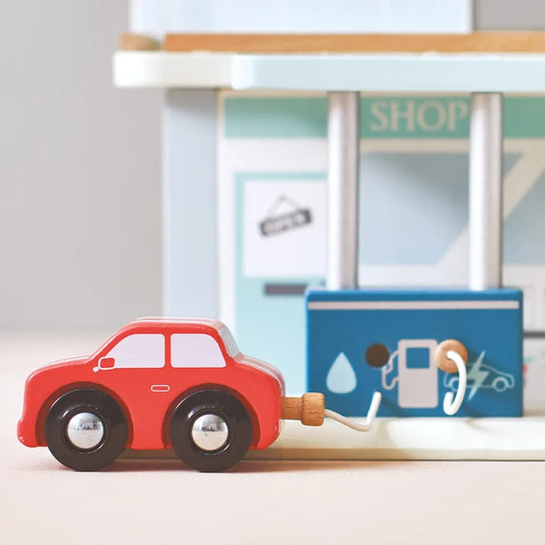 Wooden Toy Garage with Track