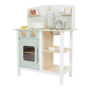 Let's Bake Wooden Play Kitchen Set, Mint	