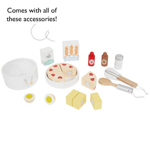 Let's Bake Wooden Play Kitchen Set, Mint	