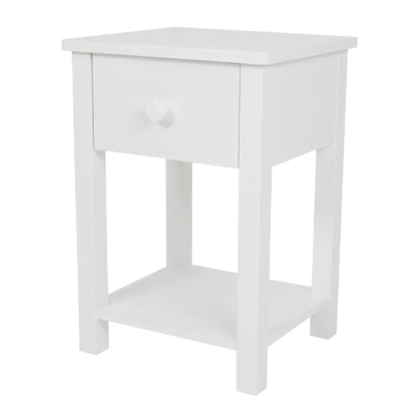 Lulworth Bedside Table, White	