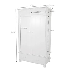 Lulworth Wardrobe, White	