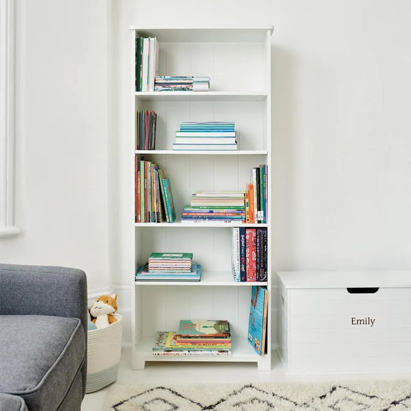 Crompton Tall Bookcase in White	