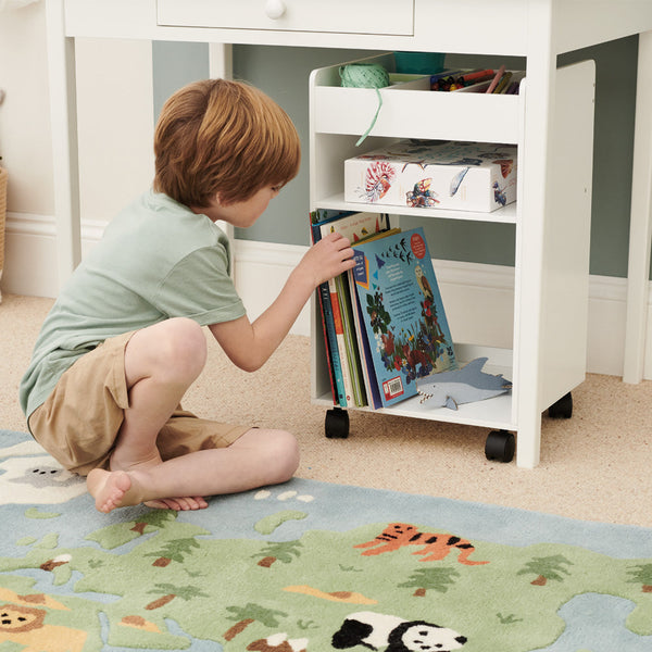 Under Desk Storage Tower with books