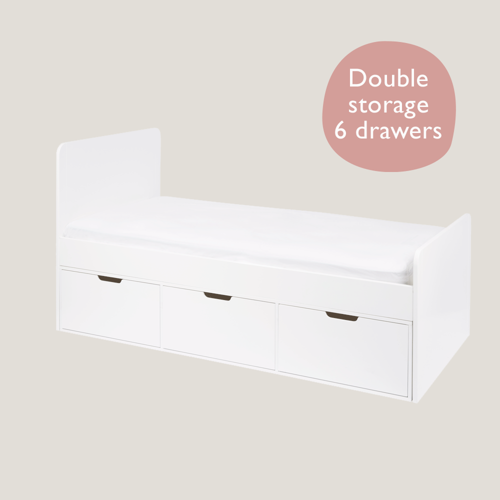 Stowaway Single Storage Bed, 6 Drawer	