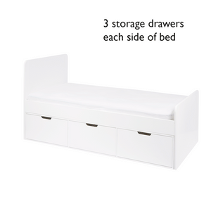 Stowaway Single Storage Bed, 6 Drawer	