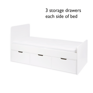 Stowaway Single Storage Bed, 6 Drawer