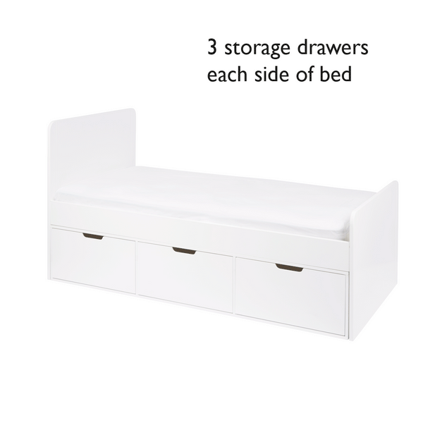 Stowaway Single Storage Bed, 6 Drawer