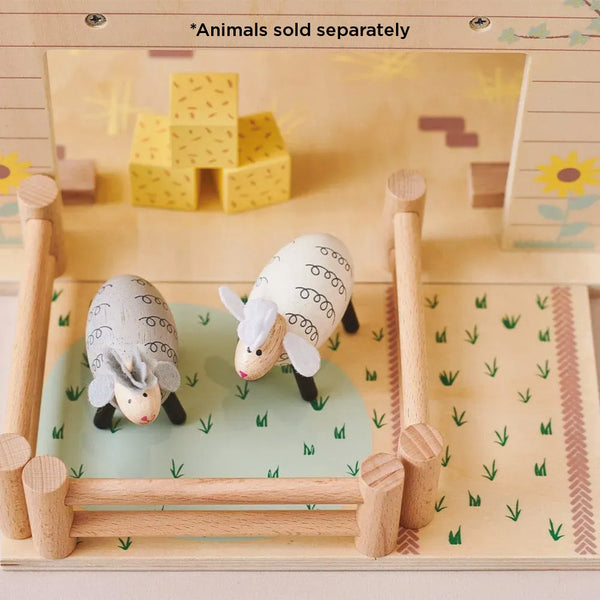 Play & Store Wooden Toy Farm