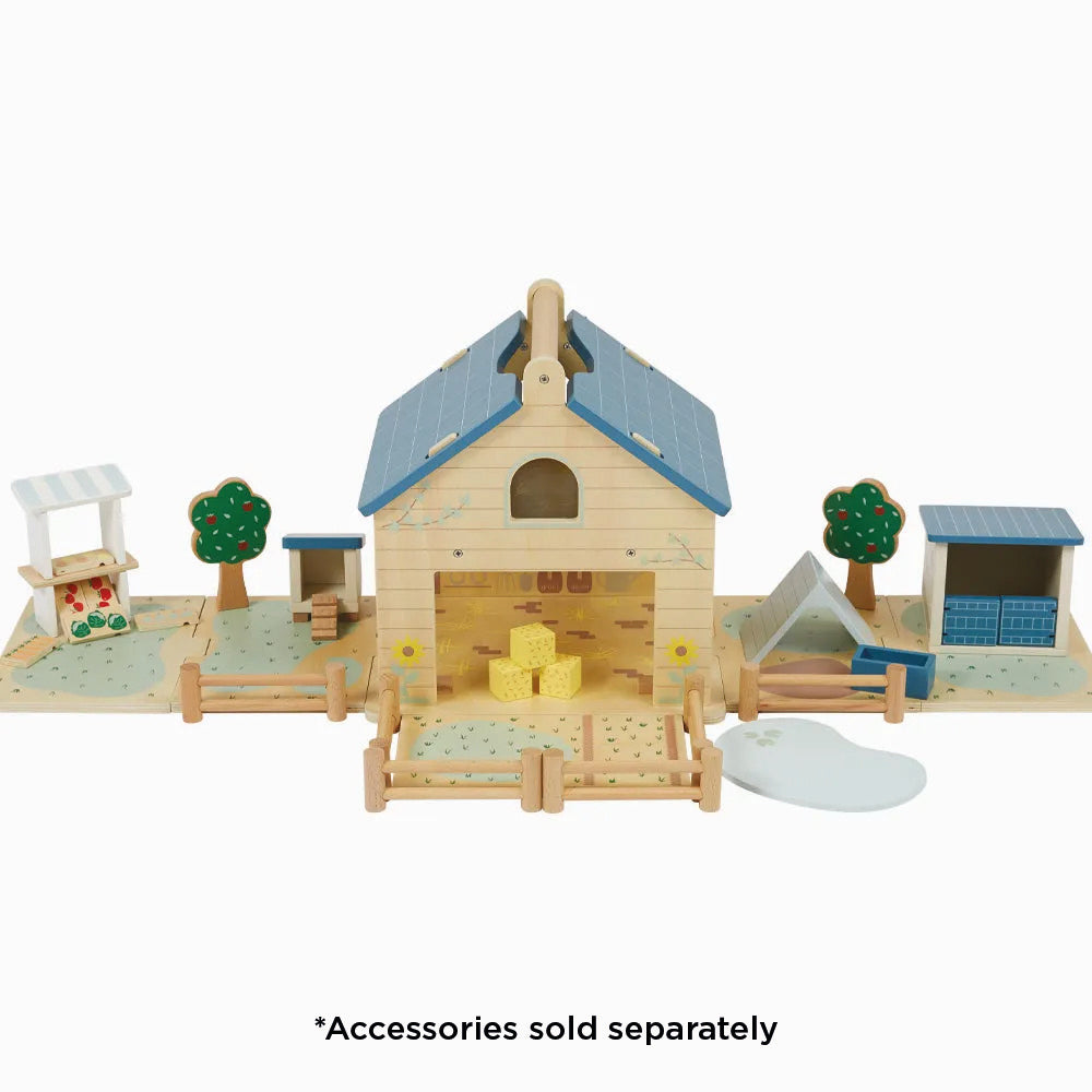 Play & Store Wooden Toy Farm