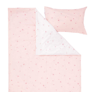 Pink Scattered Stars Bedding Set, Single