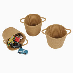 Mini Rope Storage Baskets, Natural (Set of 3)	