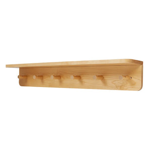 Wooden Peg Rail with Shelf, Natural	